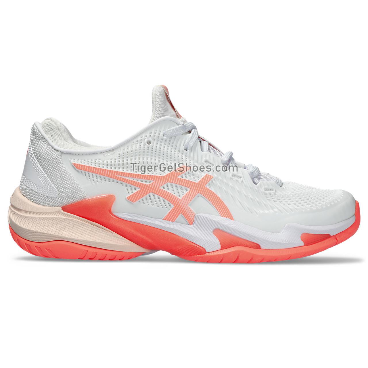 Asics Court Ff 3 White/Sun Coral 1042A220-103 Womens Shoes