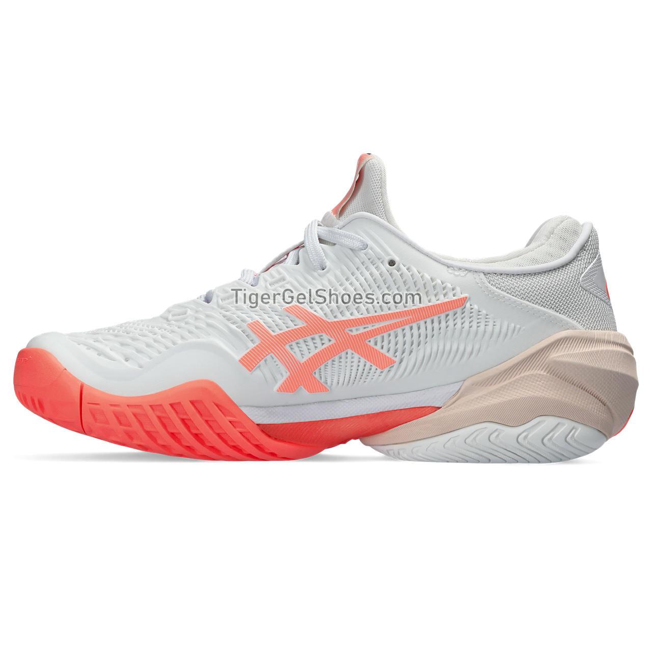 Asics Court Ff 3 White/Sun Coral 1042A220-103 Womens Shoes