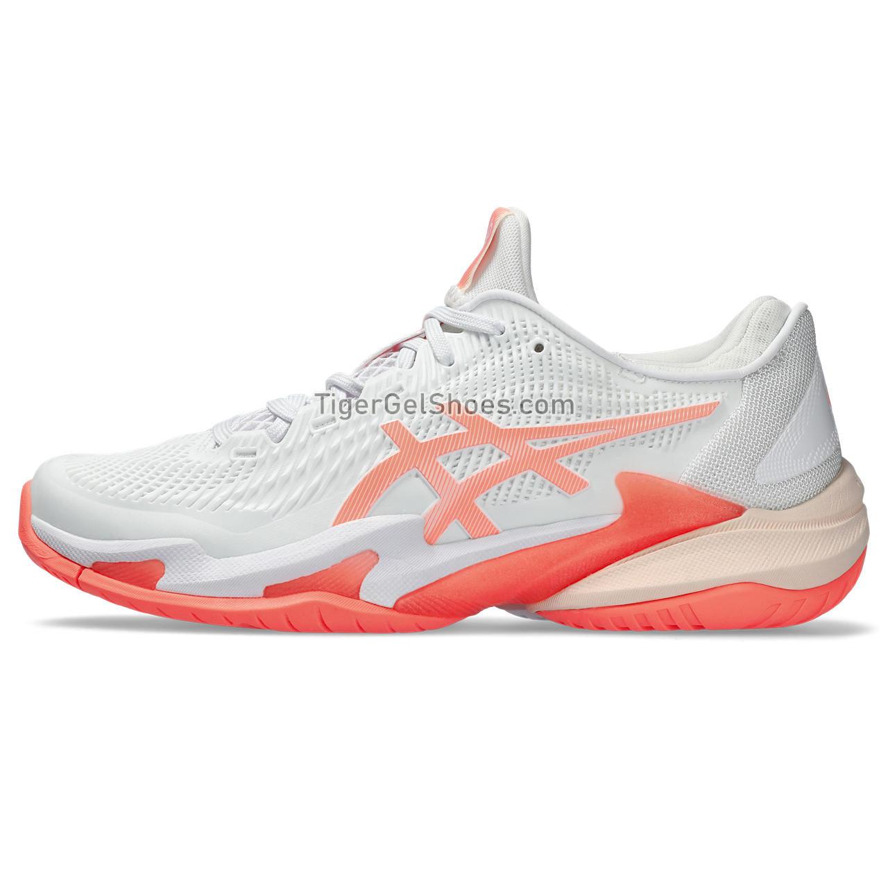 Asics Court Ff 3 White/Sun Coral 1042A220-103 Womens Shoes