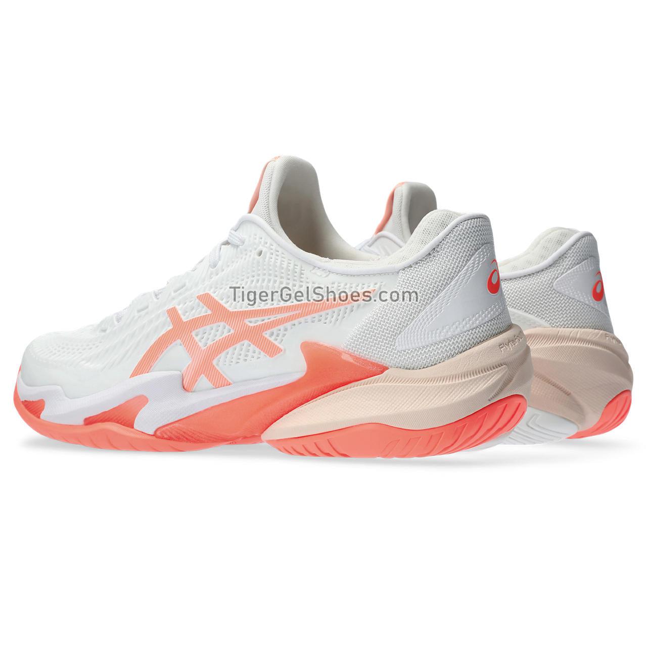 Asics Court Ff 3 White/Sun Coral 1042A220-103 Womens Shoes