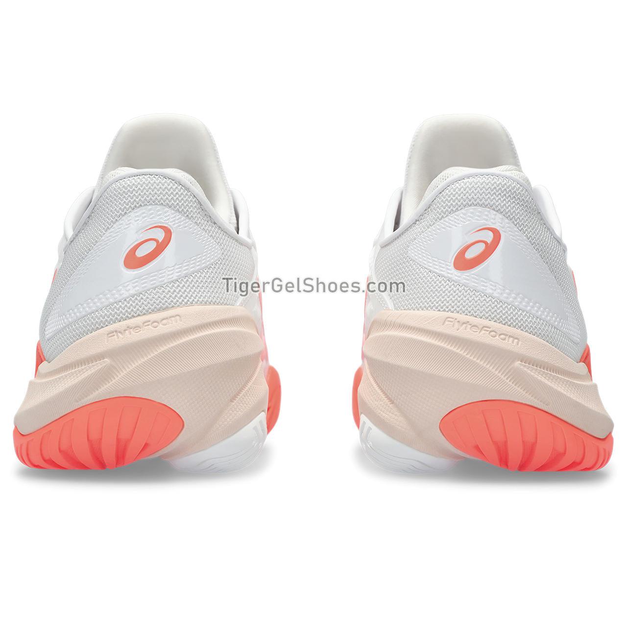 Asics Court Ff 3 White/Sun Coral 1042A220-103 Womens Shoes