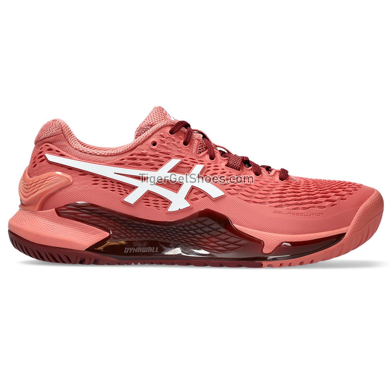 Asics Gel-resolution 9 Light Garnet/White 1042A208-600 Womens Shoes
