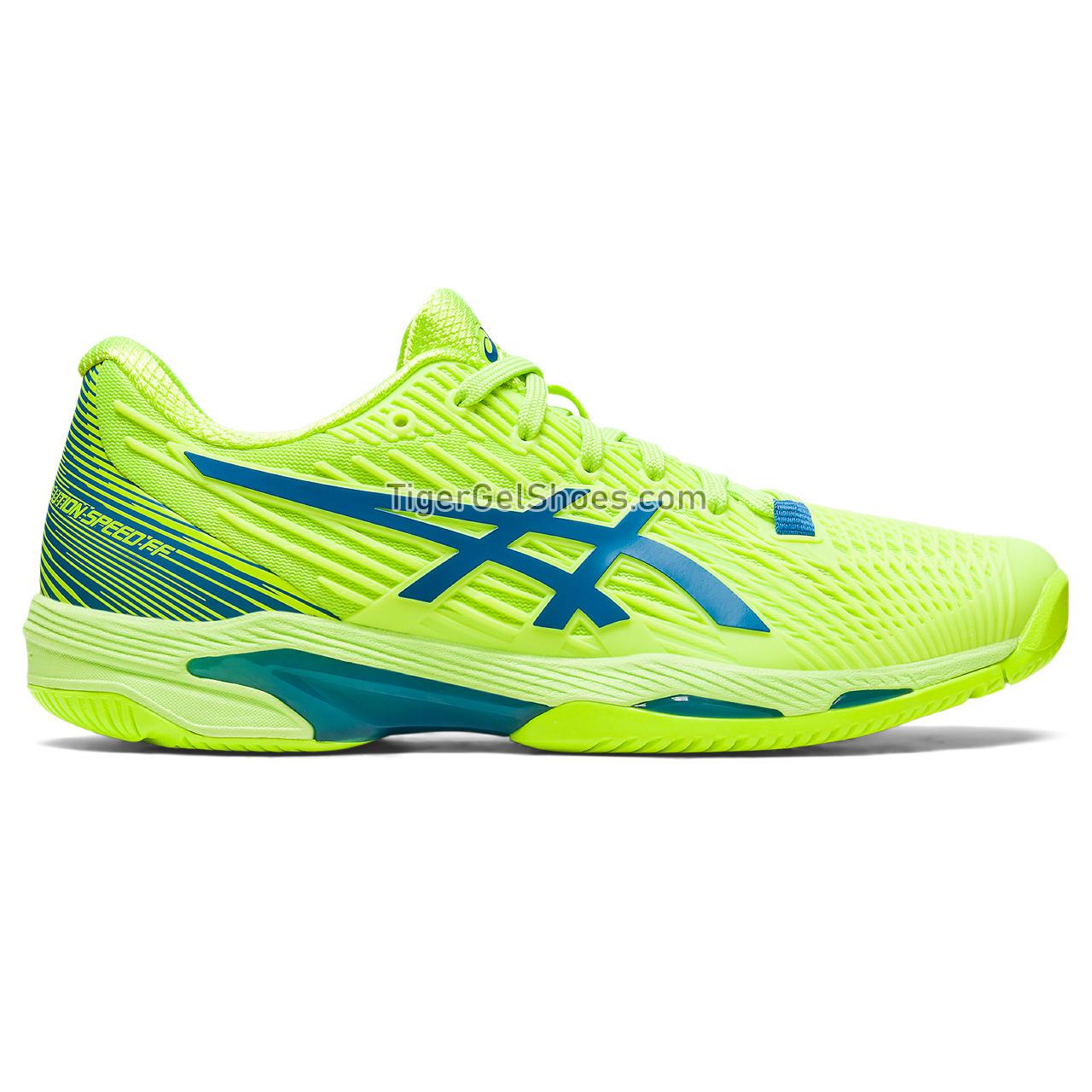 Asics Solution Speed Ff 2 Hazard Green/Reborn Blue 1042A136-300 Womens Shoes