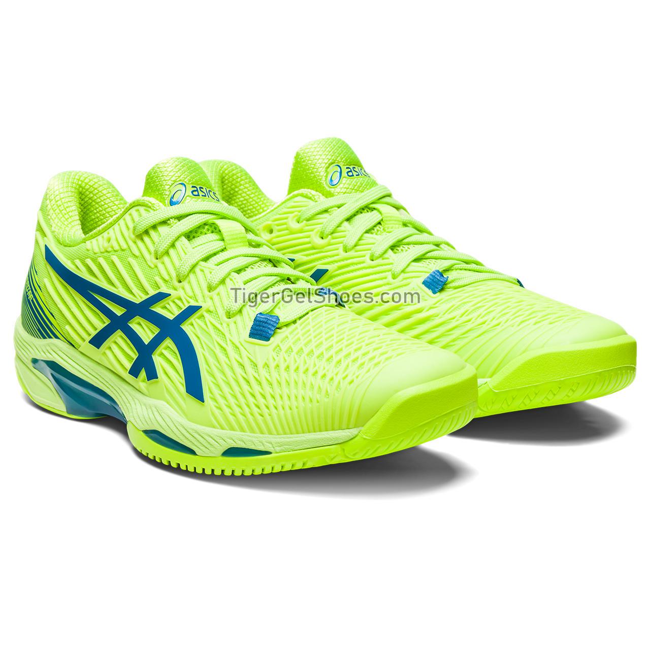 Asics Solution Speed Ff 2 Hazard Green/Reborn Blue 1042A136-300 Womens Shoes