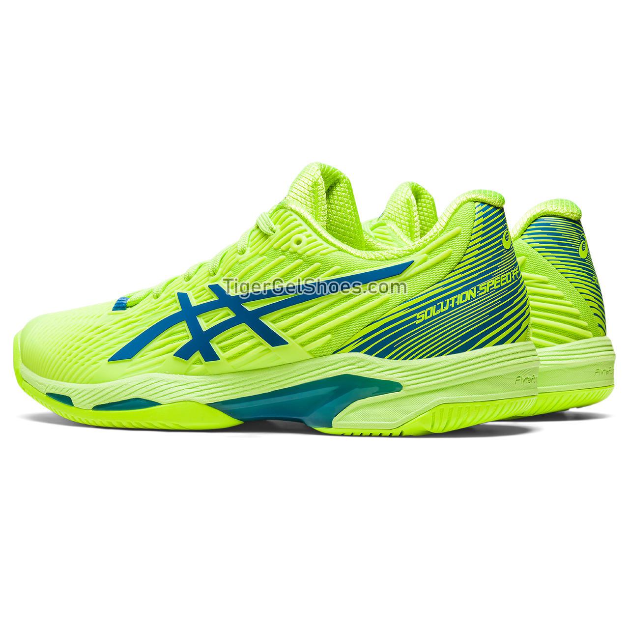 Asics Solution Speed Ff 2 Hazard Green/Reborn Blue 1042A136-300 Womens Shoes