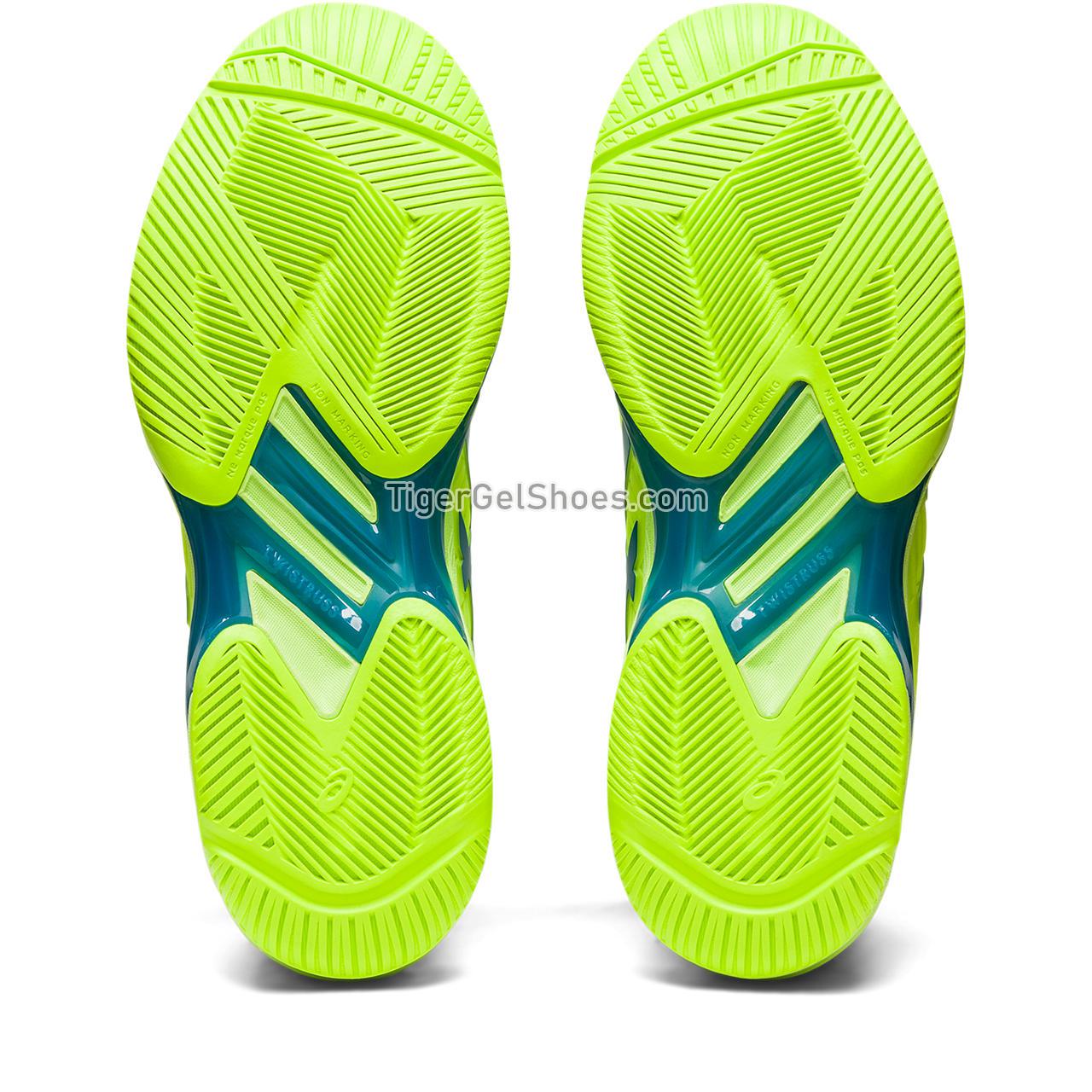 Asics Solution Speed Ff 2 Hazard Green/Reborn Blue 1042A136-300 Womens Shoes