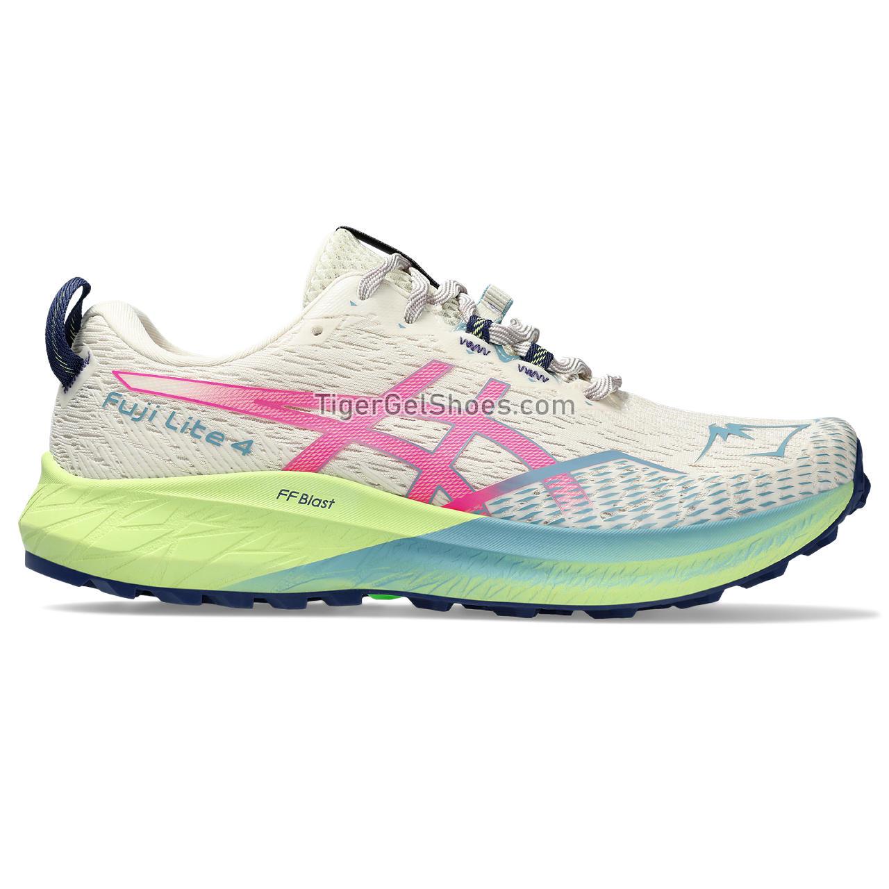 Asics Fuji Lite 4 Birch/Hot Pink 1012B514-200 Womens Shoes