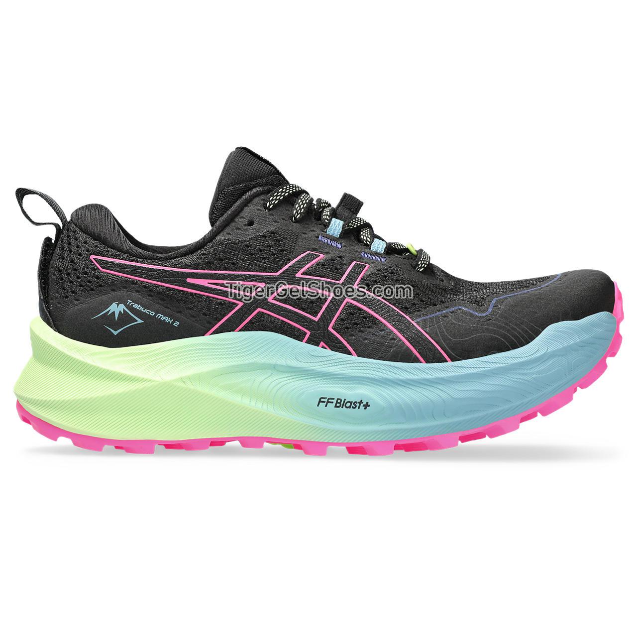 Asics Trabuco Max 2 Black/Hot Pink 1012B426-002 Womens Shoes