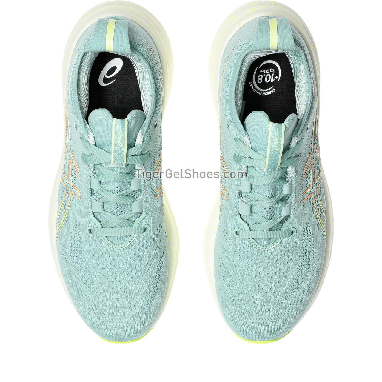 Asics Gel-nimbus 26 (d) Light Celadon/Safety Yellow 1012B602-301 Womens Shoes