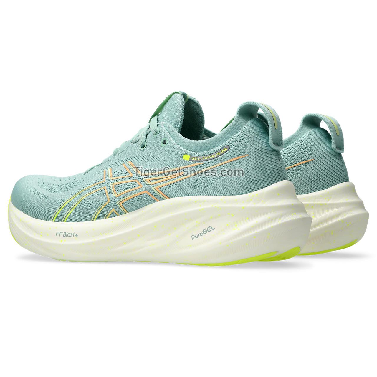 Asics Gel-nimbus 26 Light Celadon/Safety Yellow 1012B601-301 Womens Shoes