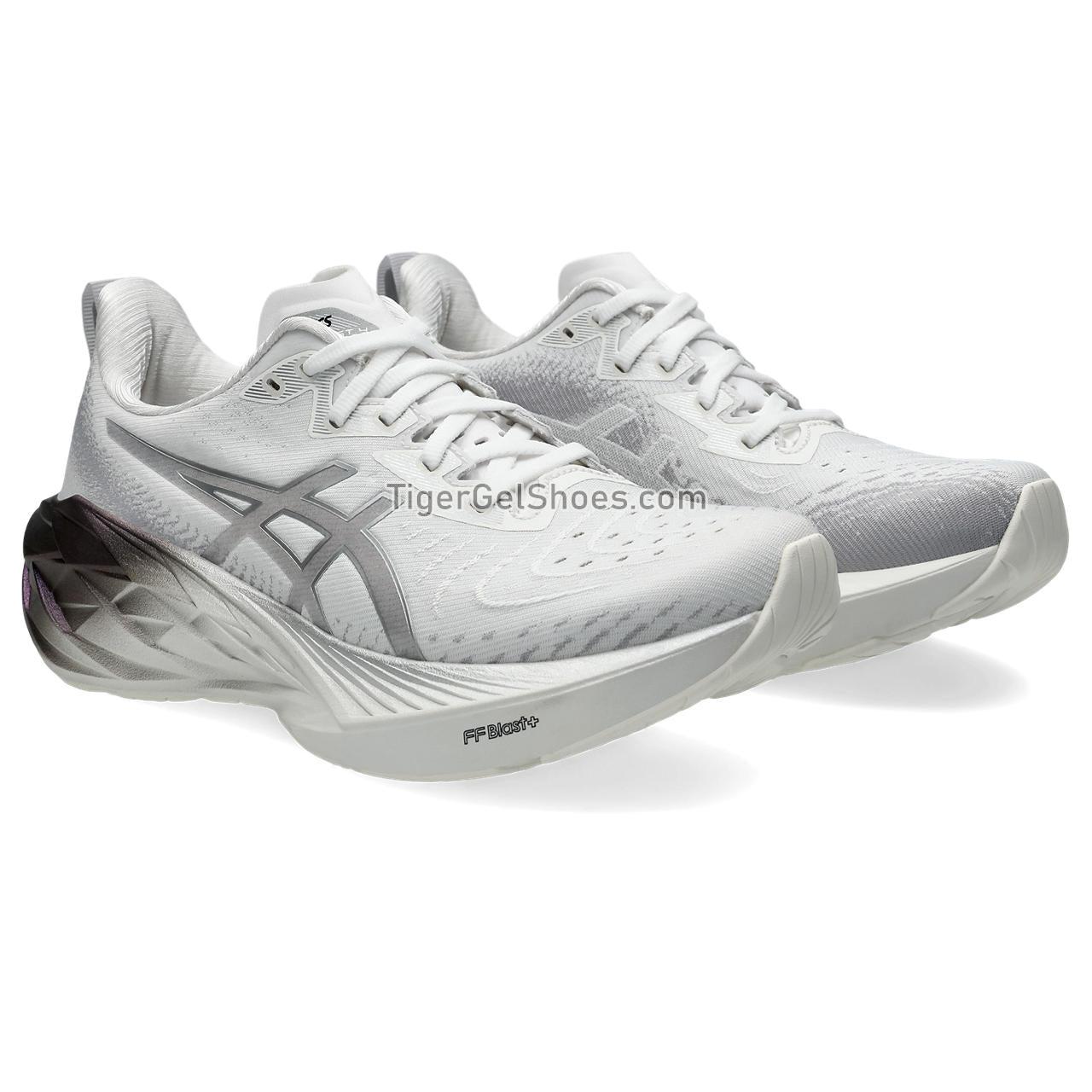Asics Novablast 4 Platinum Real White/Pure Silver 1012B722-100 Womens Shoes