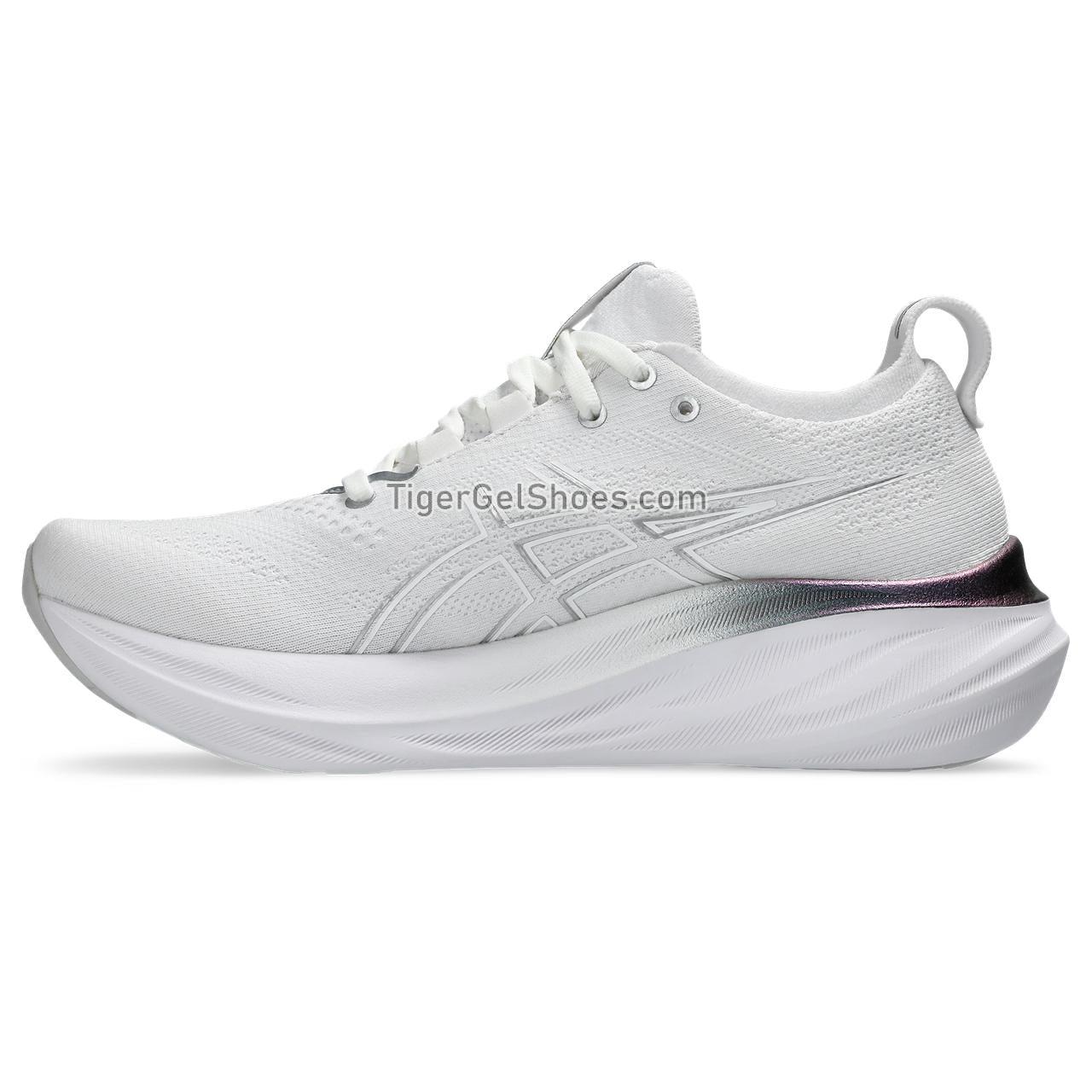Asics Gel-nimbus 26 Platinum Real White/Pure Silver 1012B720-100 Womens Shoes