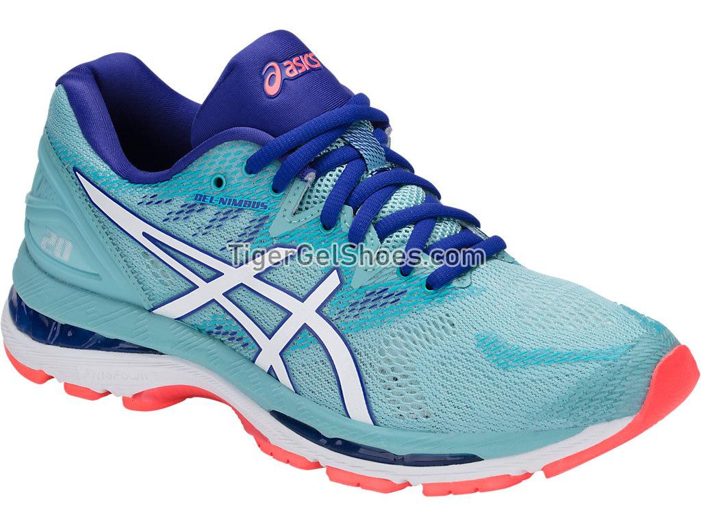 Asics GEL-Nimbus 20 Porcelain Blue/White/ASICS Blue T850N-1401 Womens Running Shoes