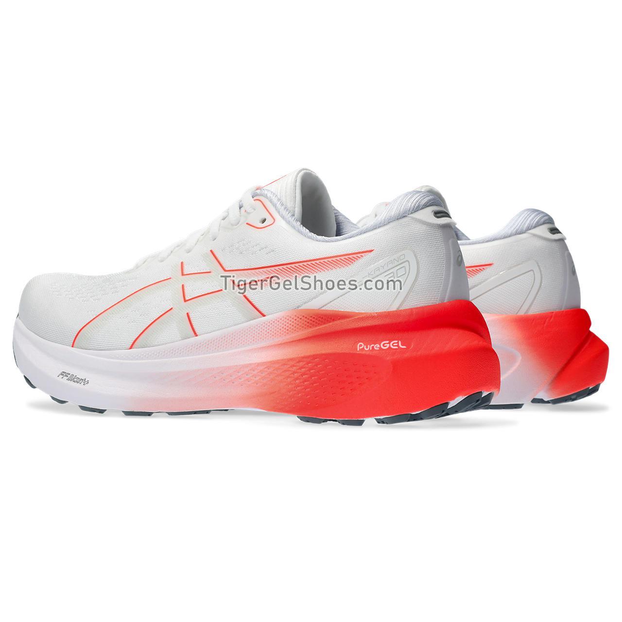 Asics Gel-kayano 30 White/Sunrise Red 1012B357-101 Womens Shoes