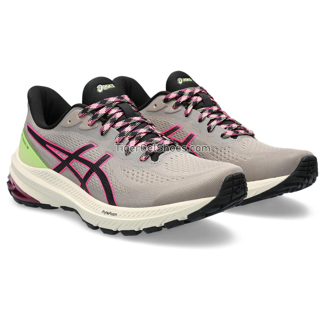 Asics Gt-1000 12 Tr Nature Bathing/Lime Green 1012B575-200 Womens Shoes