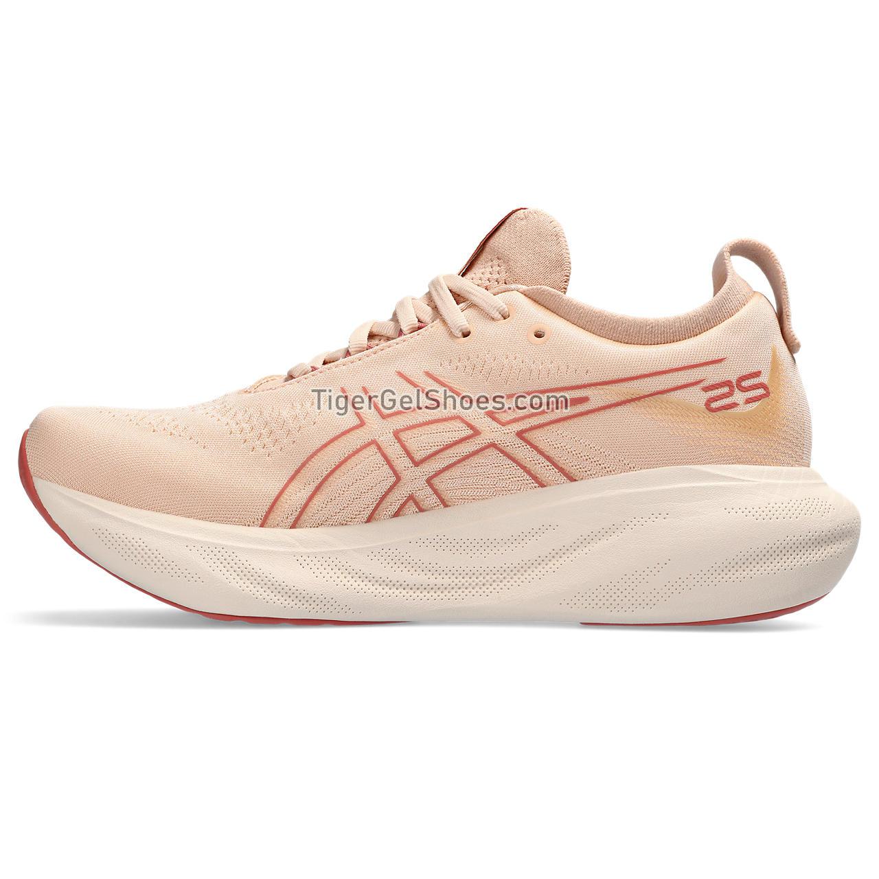 Asics Gel-nimbus 25 Pale Apricot/Light Garnet 1012B356-702 Womens Shoes