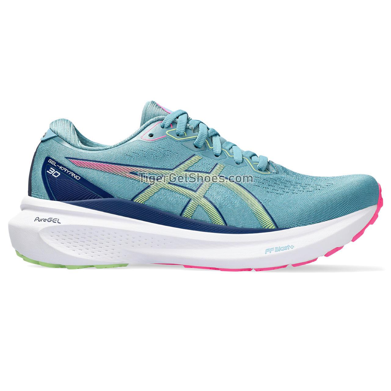 Asics Gel-kayano 30 Gris Blue/Lime Green 1012B357-402 Womens Shoes