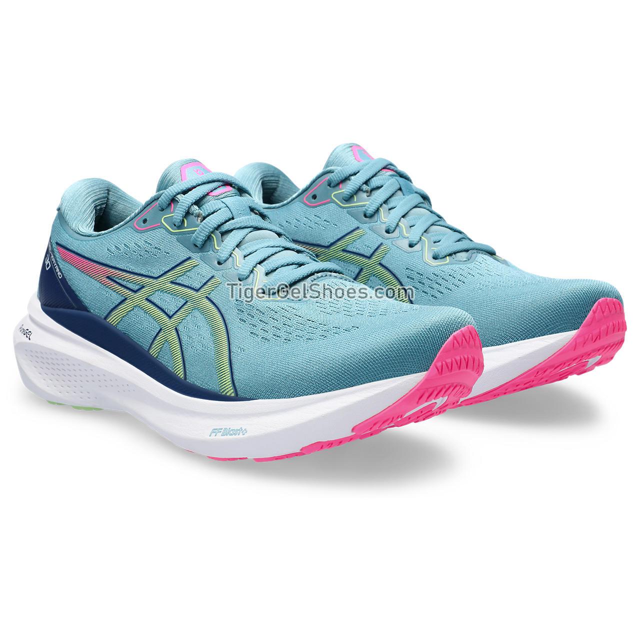 Asics Gel-kayano 30 Gris Blue/Lime Green 1012B357-402 Womens Shoes