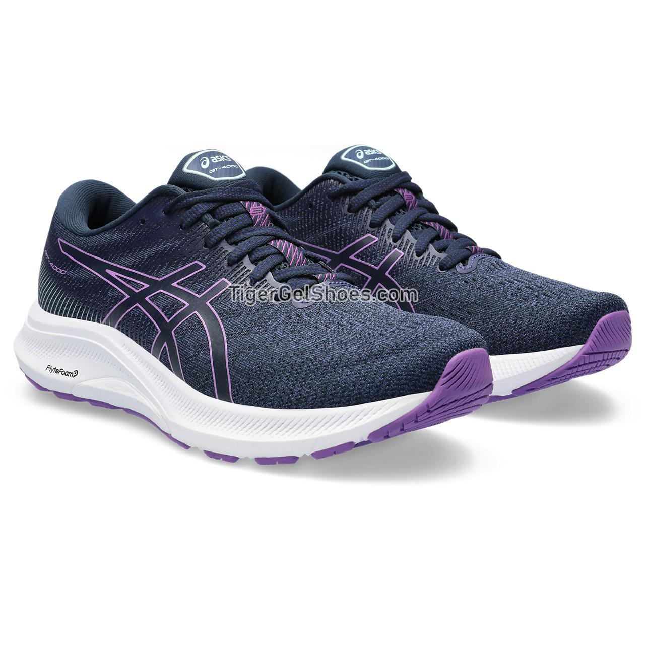 Asics Gt-4000 3 (d) French Blue/Cyber Grape 1012B062-401 Womens Shoes