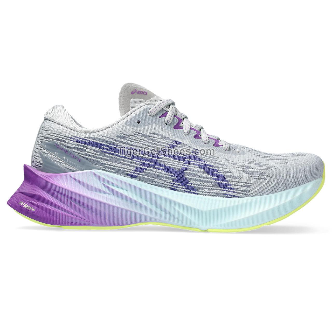 Asics Novablast 3 Piedmont Grey/Blue Violet 1012B288-021 Womens Shoes