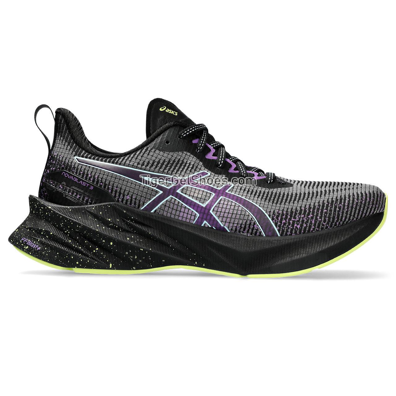 Asics Novablast 3 Le Black/Cyber Grape 1012B410-002 Womens Shoes