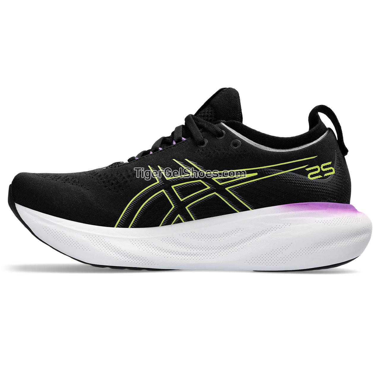 Asics Gel-nimbus 25 (d) Black/Glow Yellow 1012B437-004 Womens Shoes