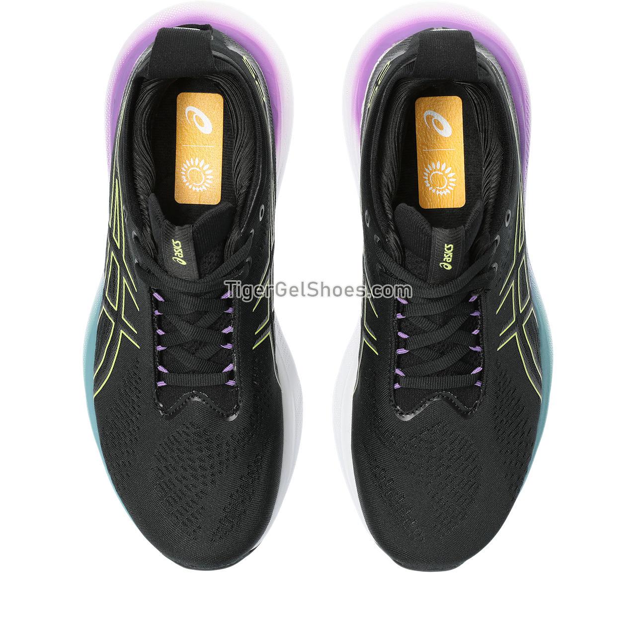 Asics Gel-nimbus 25 (d) Black/Glow Yellow 1012B437-004 Womens Shoes