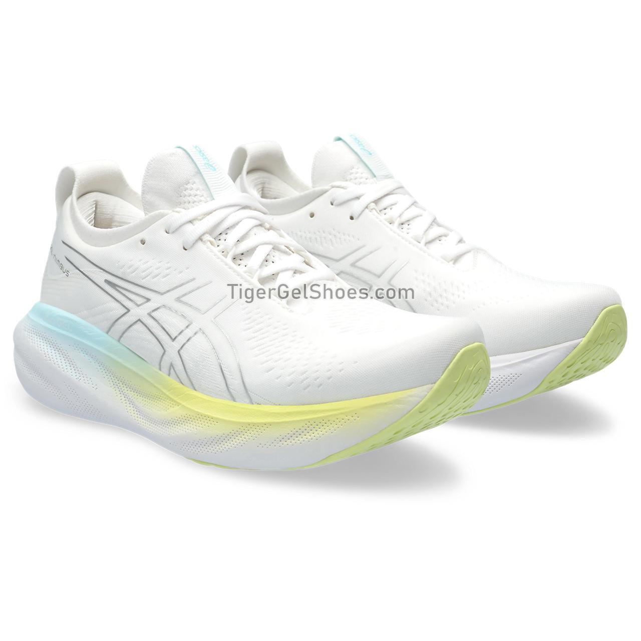 Asics Gel-nimbus 25 White/Pure Silver 1012B356-105 Womens Shoes