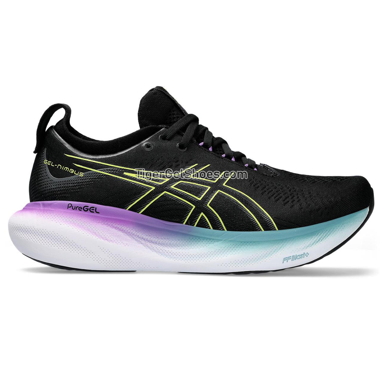 Asics Gel-nimbus 25 Black/Glow Yellow 1012B356-004 Womens Shoes