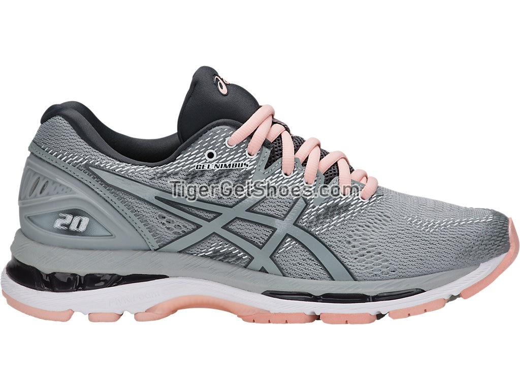 Asics GEL-Nimbus 20 (D) Mid Grey/Mid Grey/Seashell Pink T851N-9696 Womens Running Shoes
