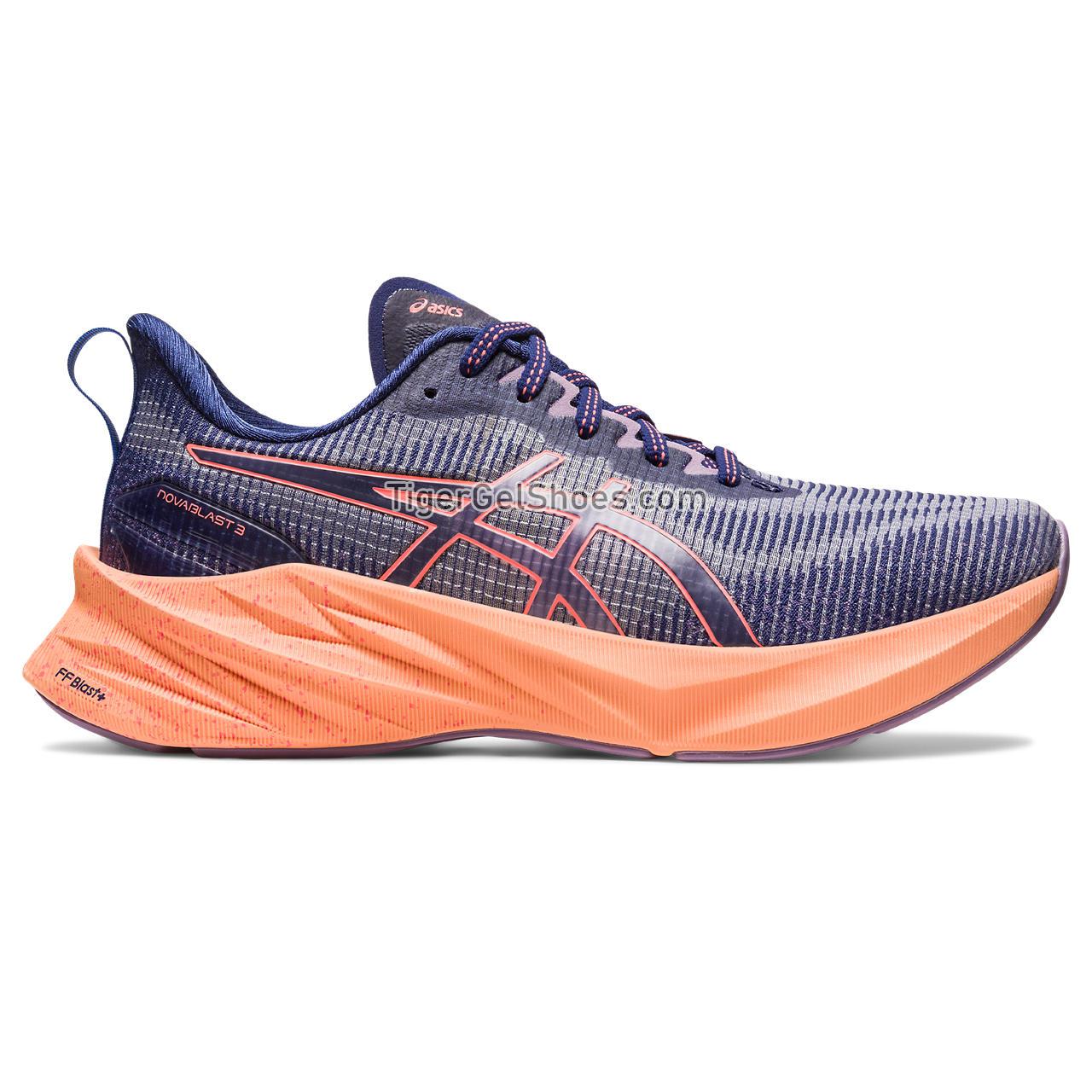 Asics Novablast 3 Le Indigo Blue/Papaya 1012B410-400 Womens Shoes