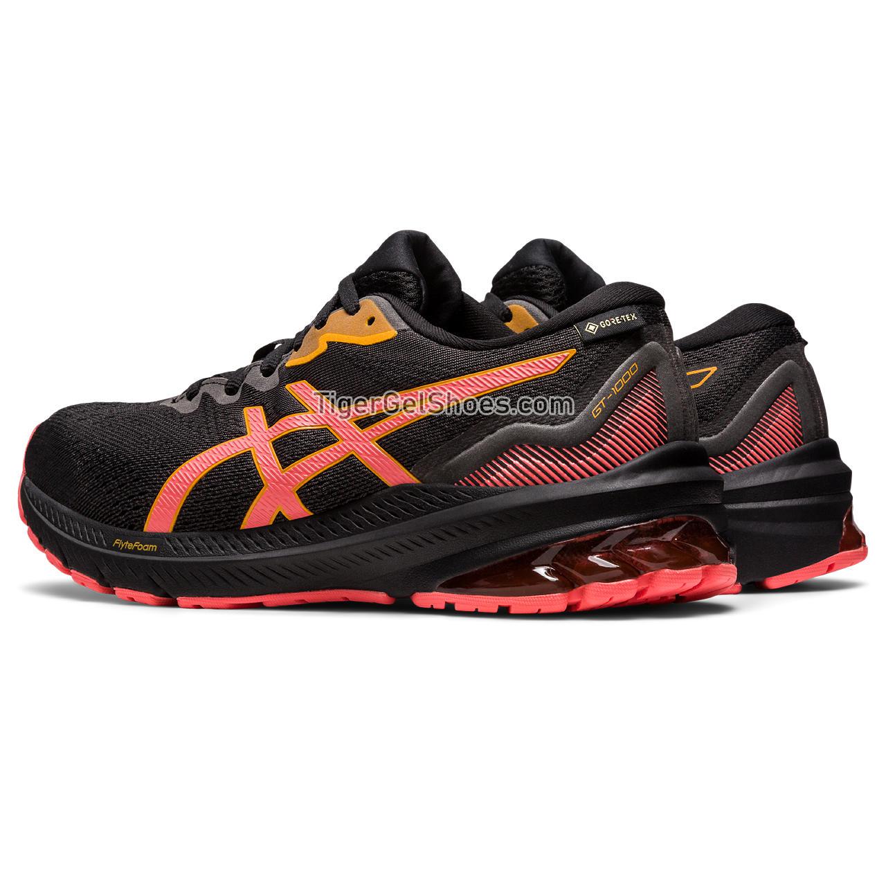 Asics Gt-1000 11 Gtx Black/Papaya 1012B277-003 Womens Shoes