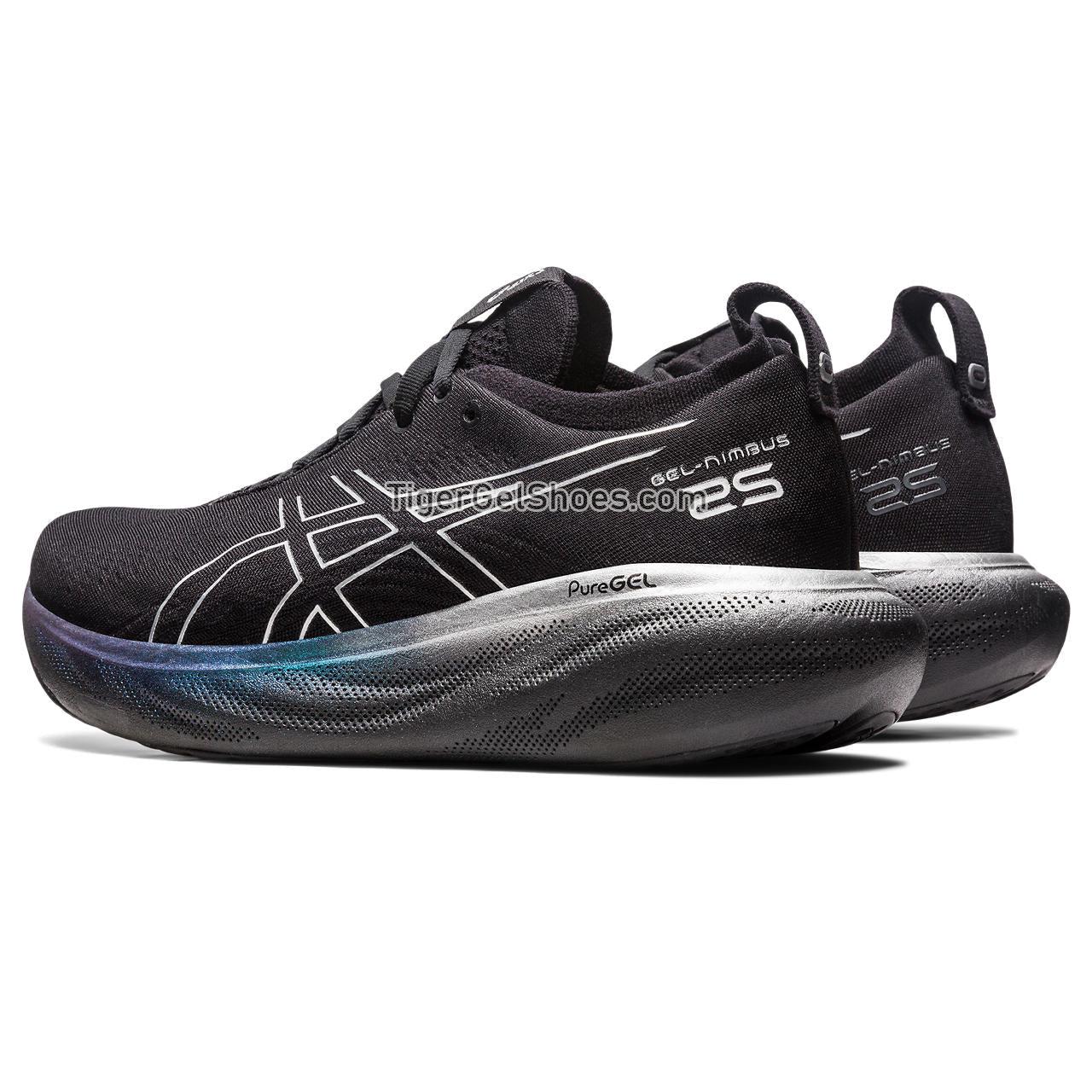 Asics Gel-nimbus 25 Platinum Black/Pure Silver 1012B435-001 Womens Shoes