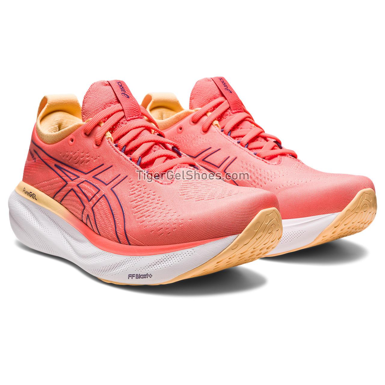 Asics Gel-nimbus 25 Papaya/Dusty Purple 1012B356-700 Womens Shoes