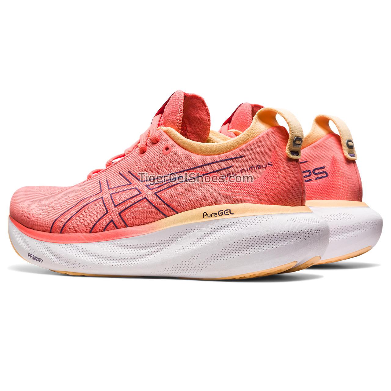 Asics Gel-nimbus 25 Papaya/Dusty Purple 1012B356-700 Womens Shoes