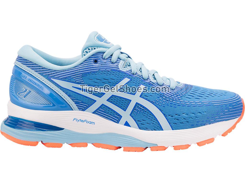 Asics GEL-Nimbus 21 (D) Blue Coast/Skylight 1012A155-400 Womens Running Shoes