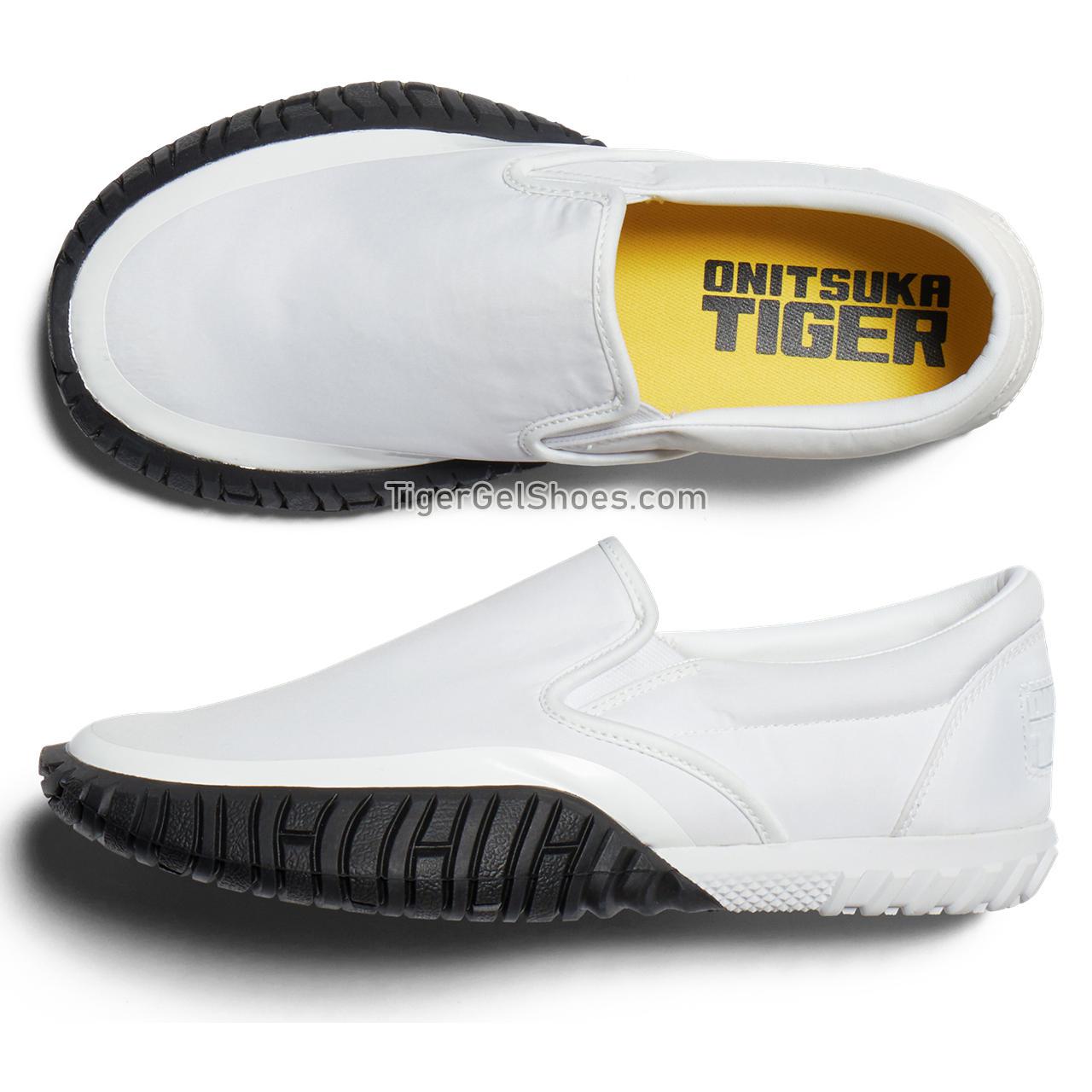 Onitsuka Tiger Duck Tiger Slip-on White/Black 1183C224-100 Mens Womens Shoes