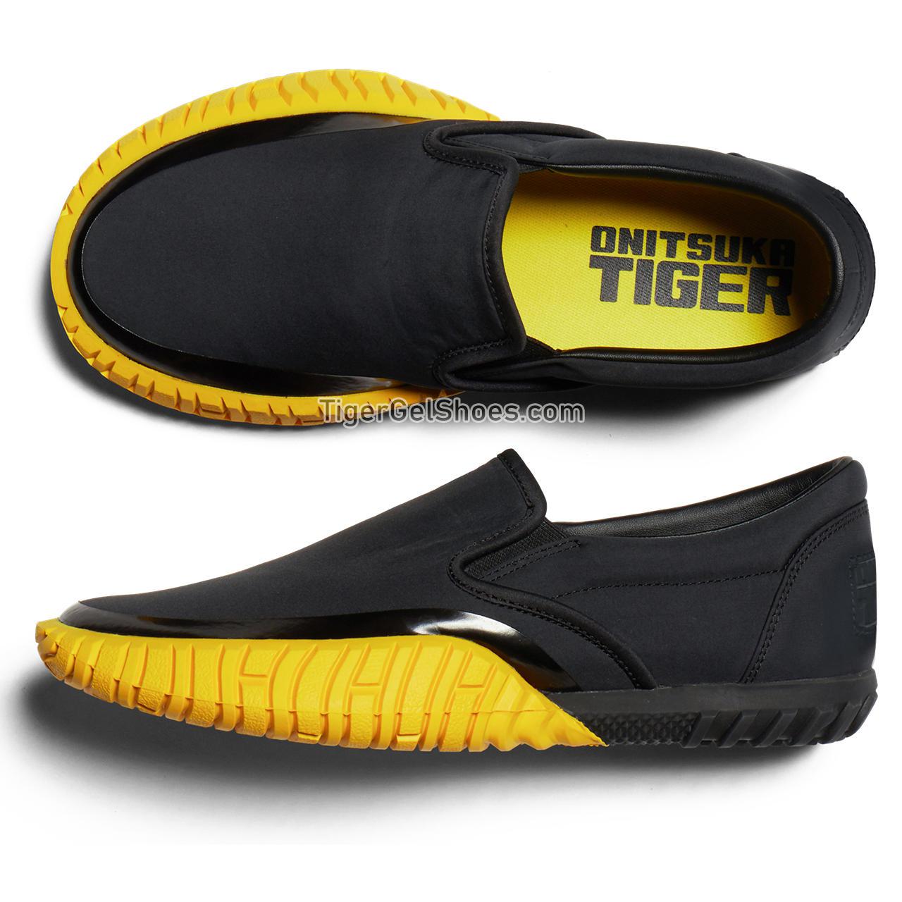 Onitsuka Tiger Duck Tiger Slip-on Black/Tai-chi-yellow 1183C224-001 Mens Womens Shoes