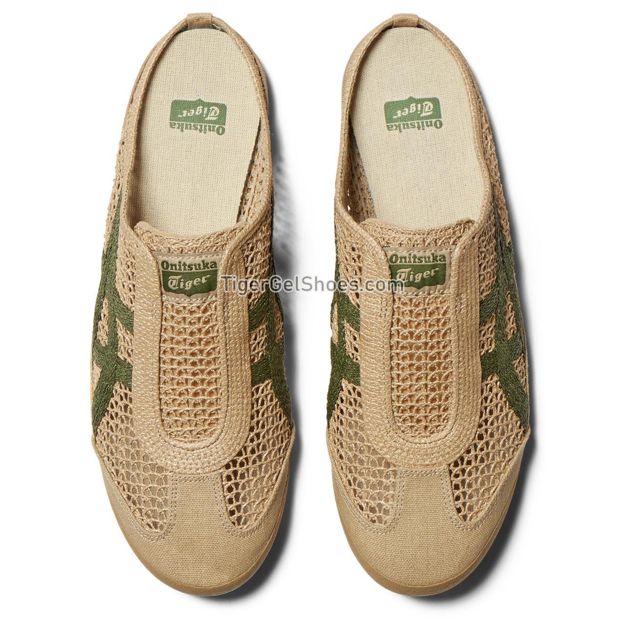 Onitsuka Tiger Mexico 66 Sabot Beige/Green 1183C123-252 Mens Womens Shoes