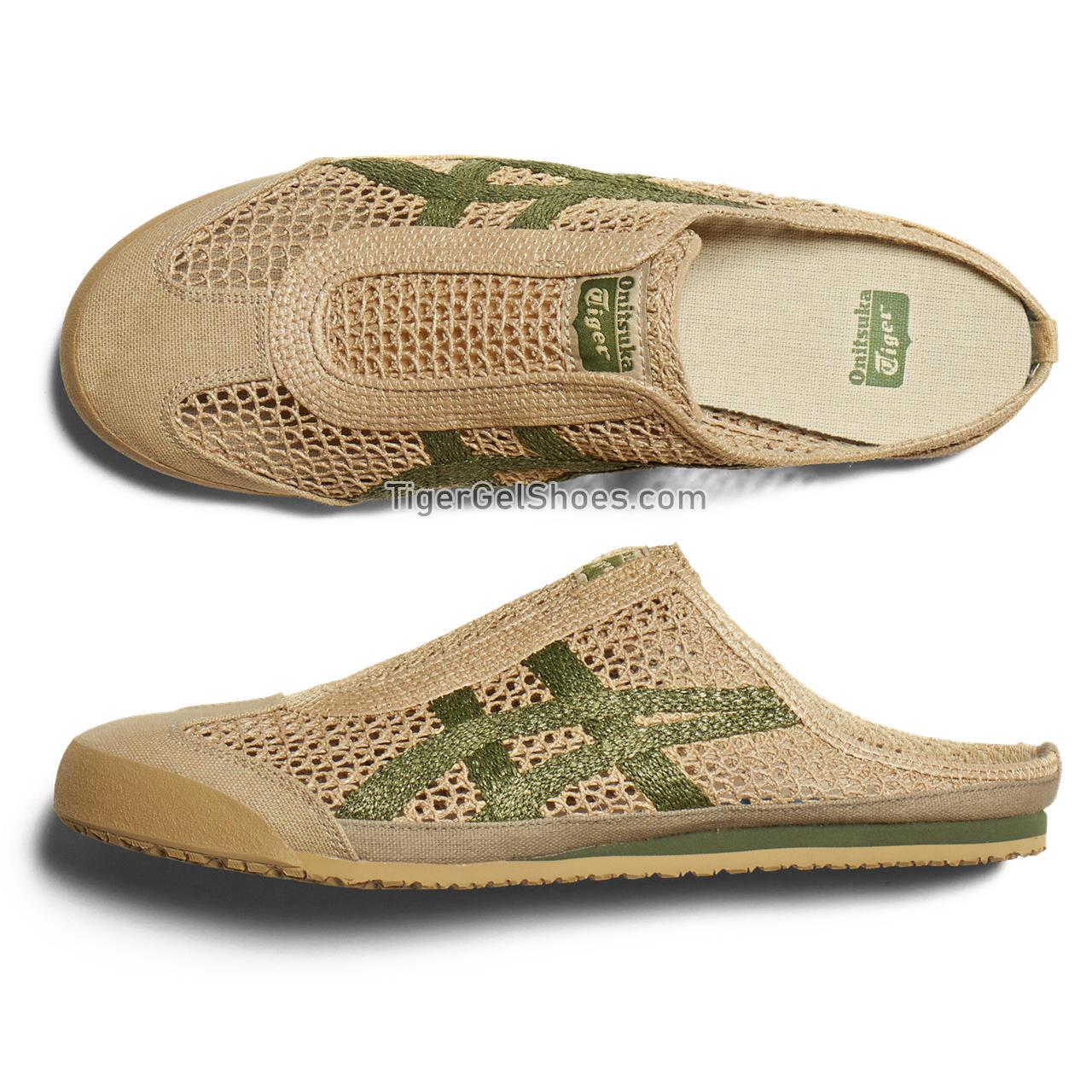 Onitsuka Tiger Mexico 66 Sabot Beige/Green 1183C123-252 Mens Womens Shoes
