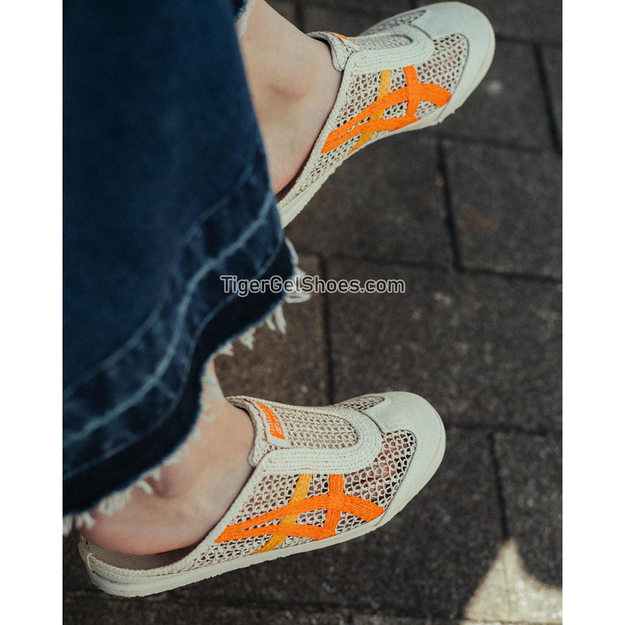 Onitsuka Tiger Mexico 66 Sabot Oatmeal/Habanero 1183C123-251 Mens Womens Shoes