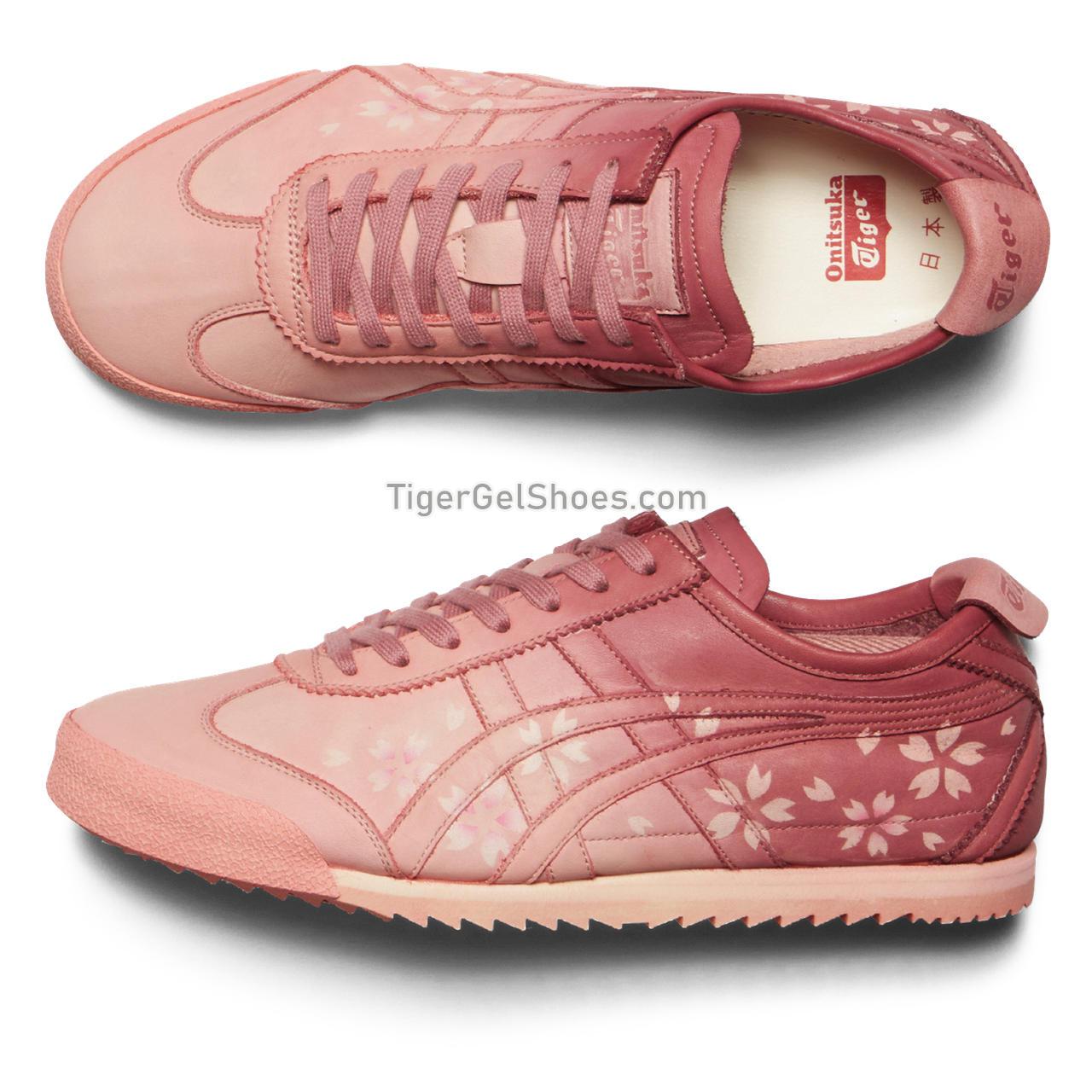 Onitsuka Tiger Mexico 66 Deluxe Ginger-peach/Dark-cherry 1182A631-700 Mens Womens Shoes