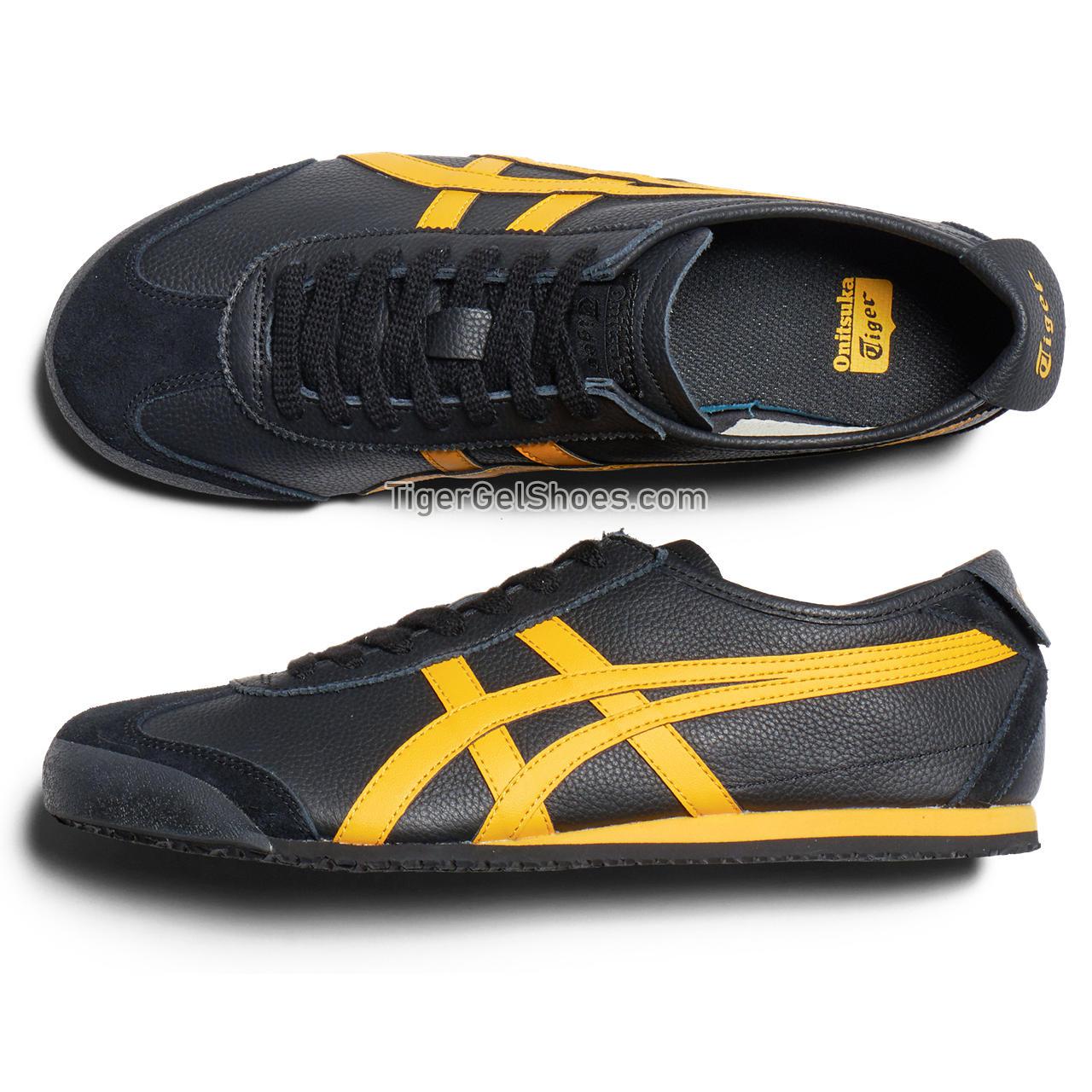 Onitsuka Tiger Mexico 66 Black/Yellow 1183A201-003 Mens Womens Shoes