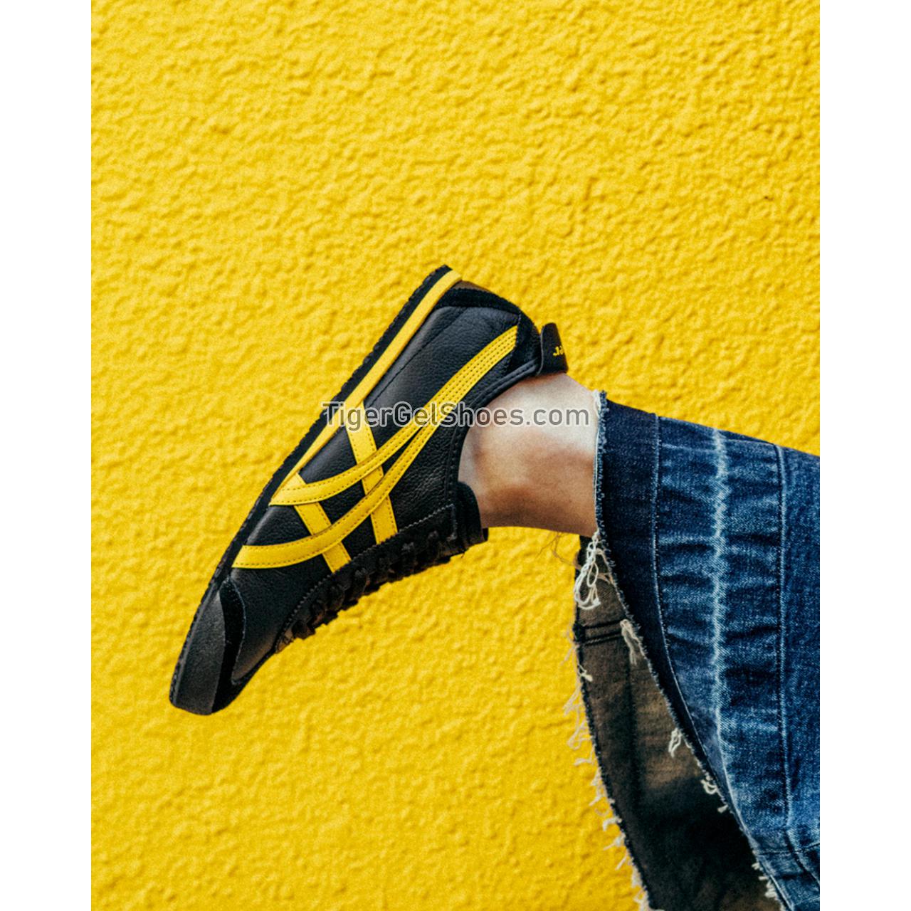 Onitsuka Tiger Mexico 66 Black/Yellow 1183A201-003 Mens Womens Shoes