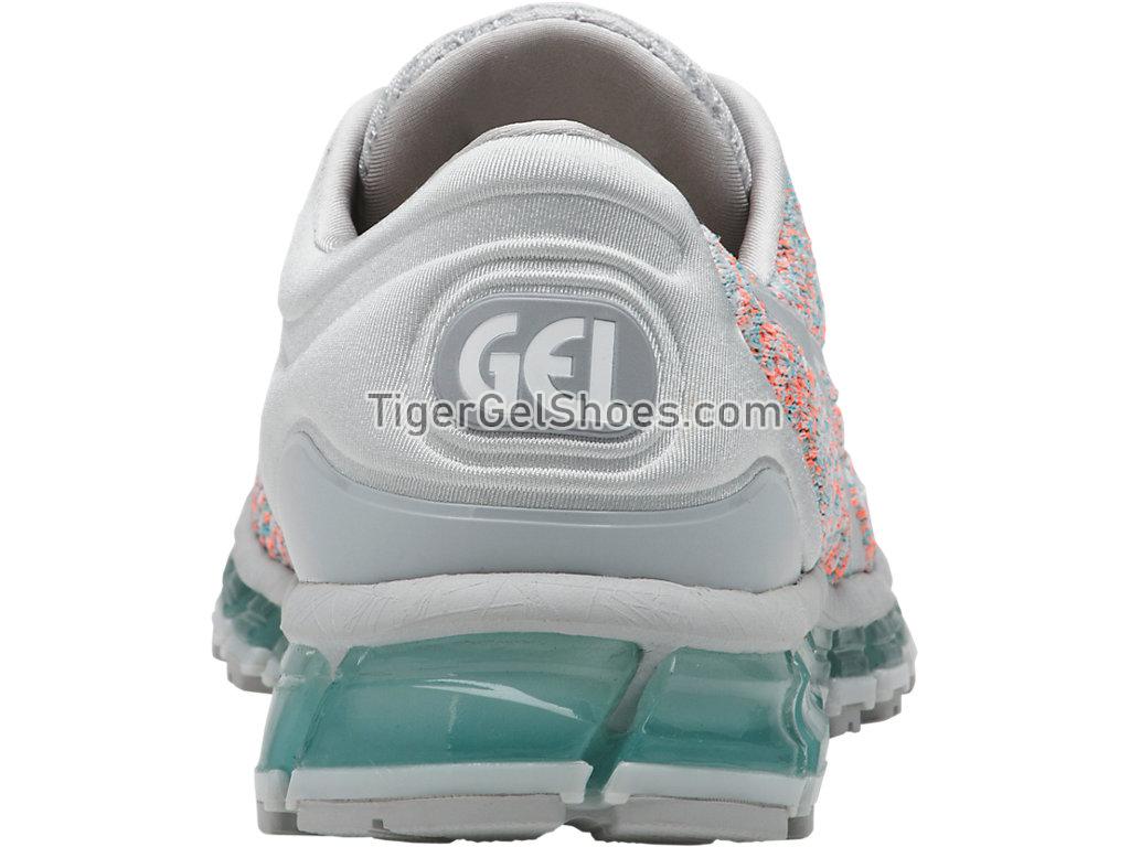 Asics GEL-Quantum 360 Knit Glacier Grey/Orange Pop/Aruba Blue T890N-9609 Womens Running Shoes