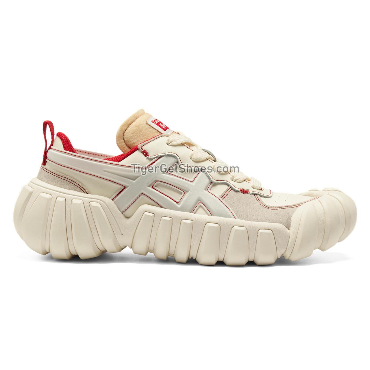 Onitsuka Tiger Dentigre Ls White/Fiery-red 1183C232-100 Mens Womens Shoes