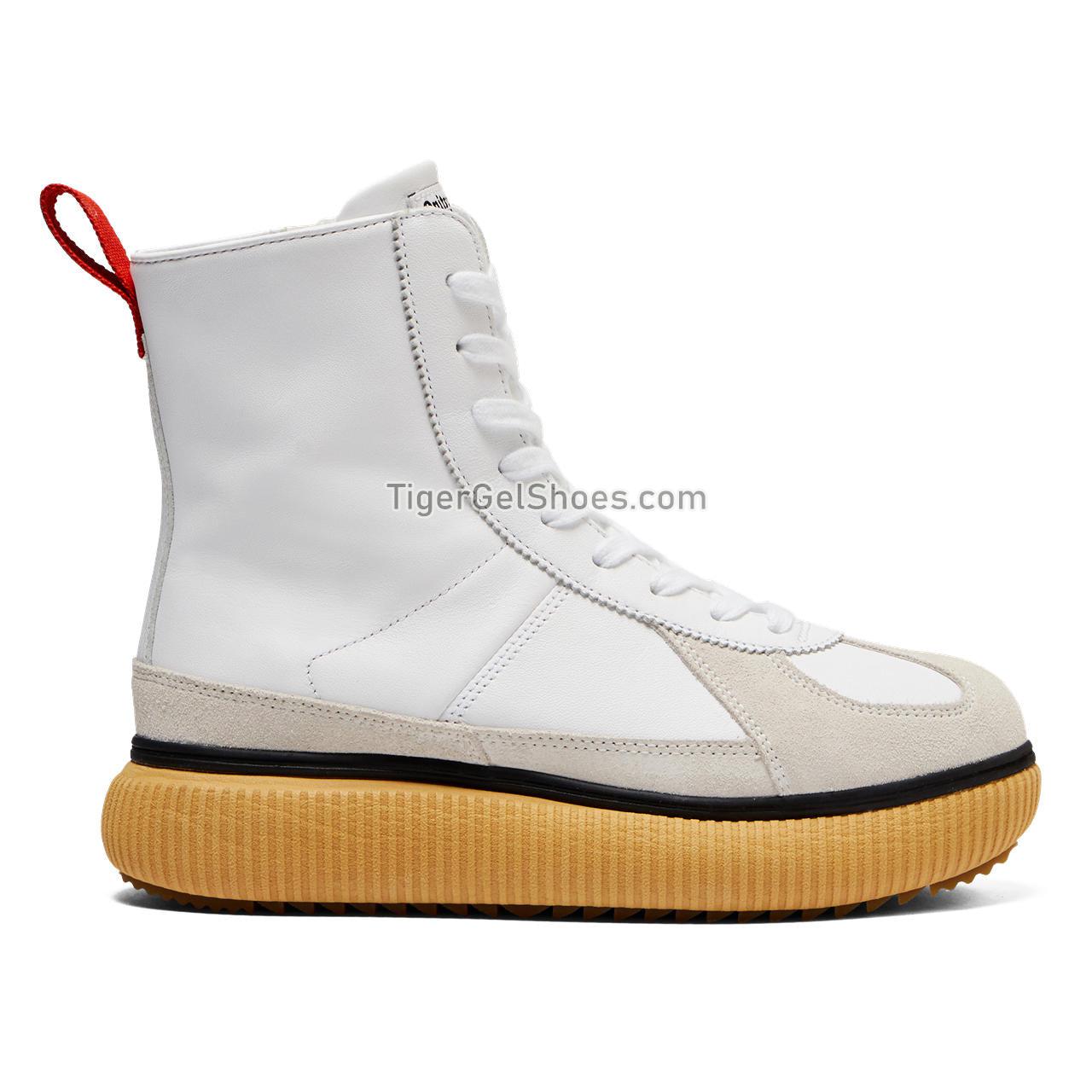 Onitsuka Tiger Delecity Boot White/Fiery-red 1183C158-100 Mens Womens Shoes