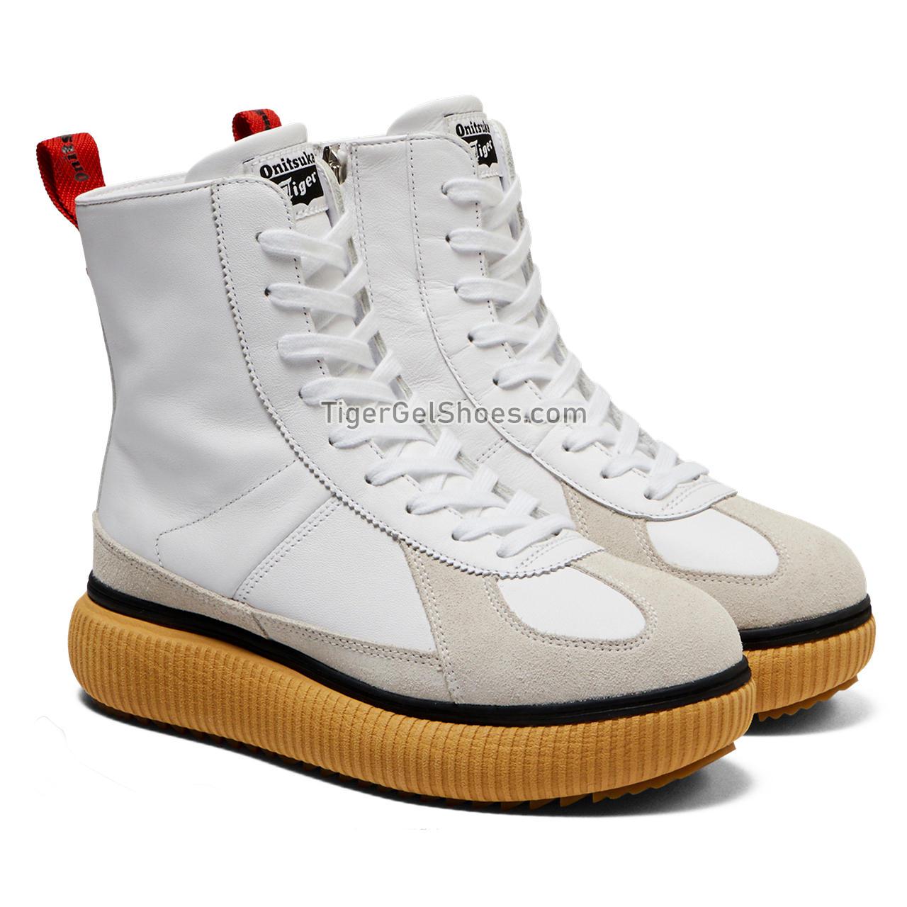 Onitsuka Tiger Delecity Boot White/Fiery-red 1183C158-100 Mens Womens Shoes