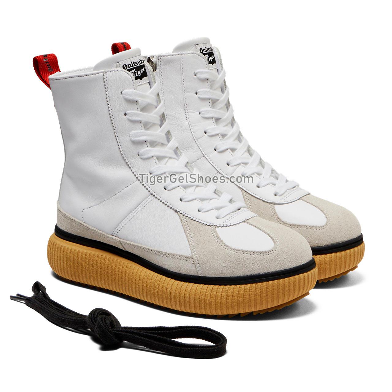 Onitsuka Tiger Delecity Boot White/Fiery-red 1183C158-100 Mens Womens Shoes