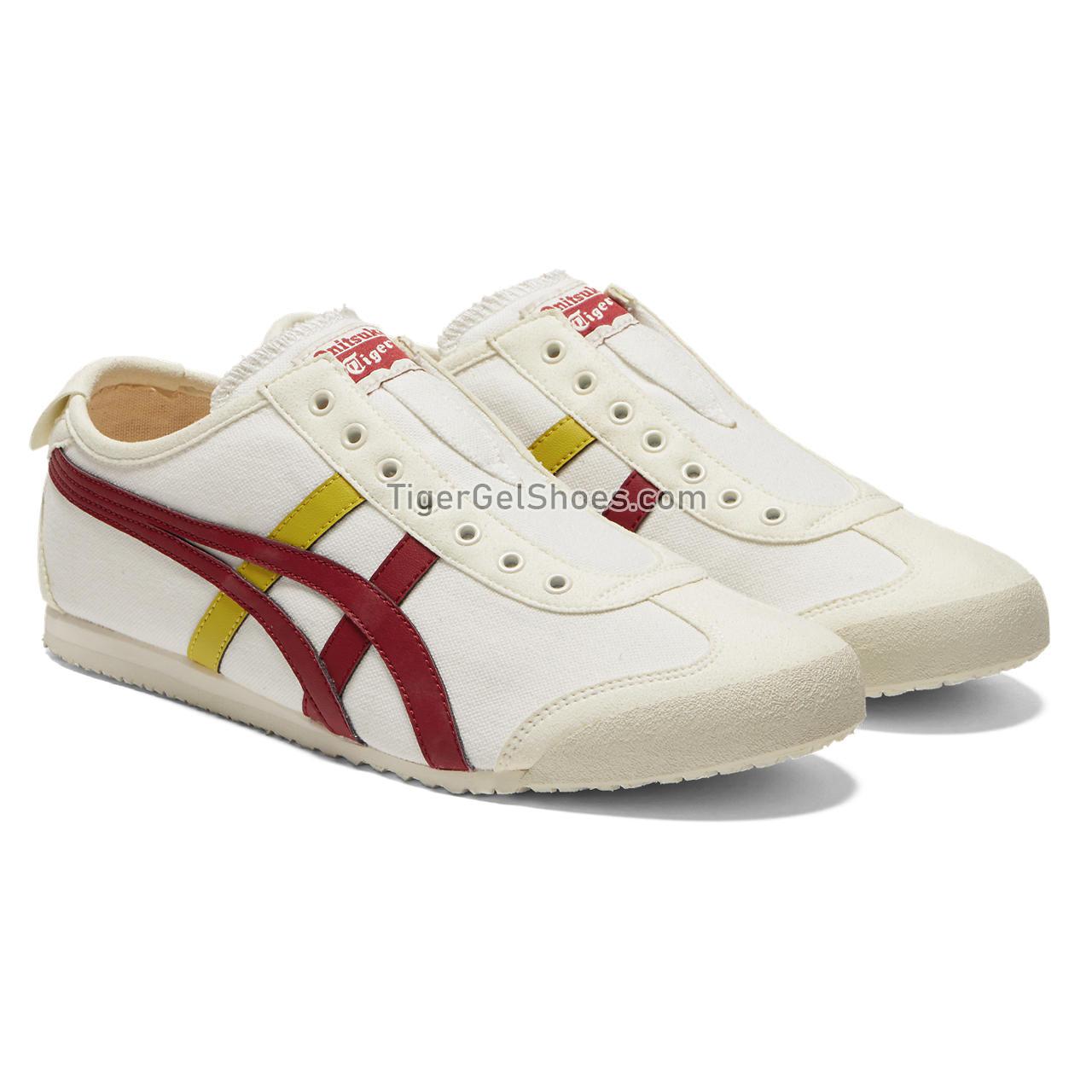 Onitsuka Tiger Mexico 66 Slip-on Cream/Beet-juice 1183A360-123 Mens Womens Shoes